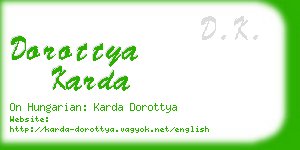 dorottya karda business card